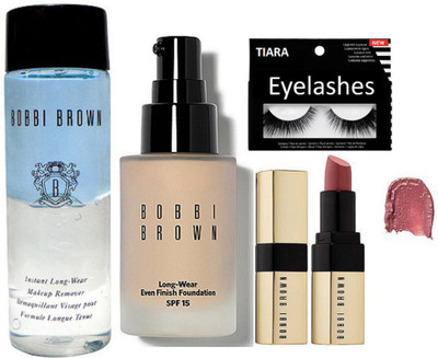 

TIARA eyelashes , bobbi brown long wear even finish foundation with bobbi brown nude lipstick with long wear makeup foundation(Set of 4)