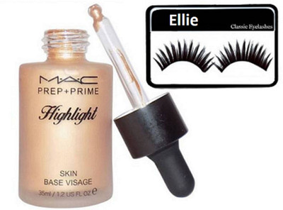 

ellie Eyelashes & Mac Prep+Prime Highlight Skin Base Visage (Set of 2)(Set of 2)