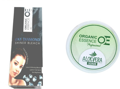 

Organic Essence Oxy Diamond Shiner Bleach For Face & Body-190gm & Scrub:Aloe vera-500g.(Set of 1)