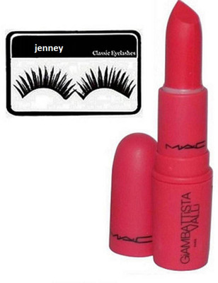 

jenney Eyelashes & Mac giambattista valli Capricious Lipstick(Set of 2)