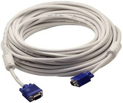 

swaggers vga cable male to male 5 meter (White) VGA Cable(Compatible with PC, PROJECTOR,TV etc., White)