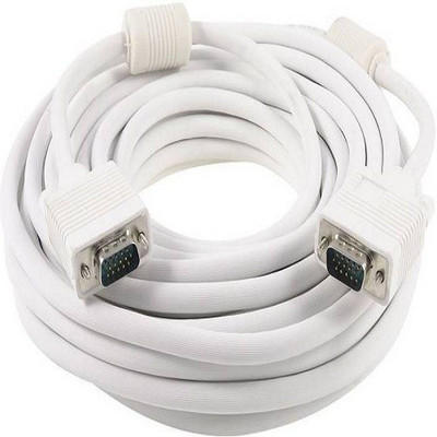 

swaggers vga cable male to male 5 meter (white) for tv, pc, projectors VGA Cable(Compatible with PC, PROJECTOR,TV etc., White)