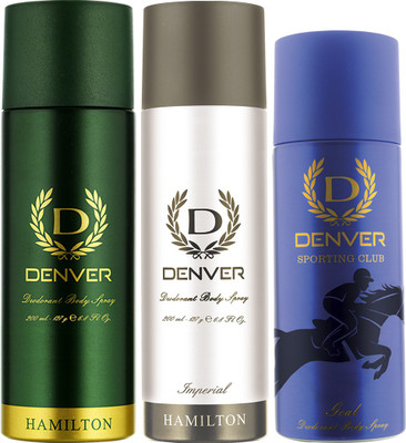 

Denver Hamilton, Imperial and Goal Combo Deodorant Spray - For Men(565 ml, Pack of 3)