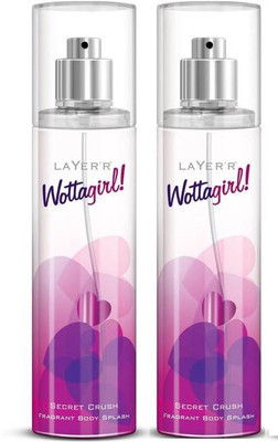 Layer'r Shot Layer'r Watta Girl secret crush Perfume Body Spray - For Girls(135 ml, Pack of 2)