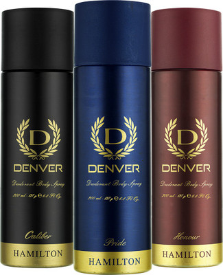 

Denver Caliber, Pride & Honour Combo Deodorant Spray - For Men(600 ml, Pack of 3)