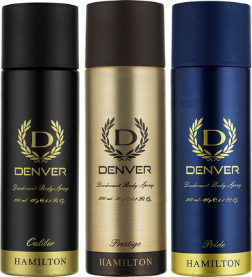 

Denver Caliber, Prestige & Pride Combo Deodorant Spray - For Men(600 ml, Pack of 3)