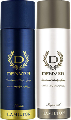 

Denver Pride and Imperial Combo Deodorant Spray - For Men(400 ml, Pack of 2)