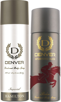 

Denver Imperial and Rider Deo Combo Deodorant Spray - For Men(365 ml, Pack of 2)