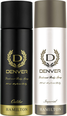 

Denver Caliber and Imperial Combo Deodorant Spray - For Men(400 ml, Pack of 2)