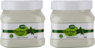 

Zerb Tea Tree Face and Body Mask for Soft Brightening Skin ideal for all Skin types - Set of 2 x 200 g(200 g)