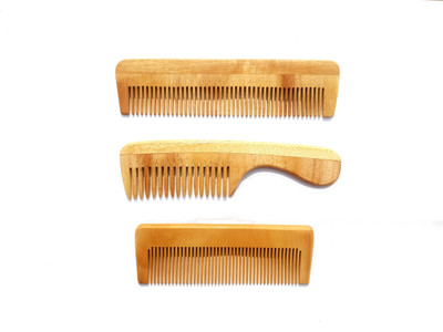 

State Pride-T Neem Wooden comb for men and women pack of 3