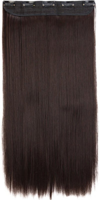 

Yashansh 5 CLIP ON STRAIGHT NATURAL BROWN HAIR EXTENSION Hair Extension