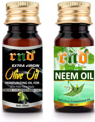 

RND Combo of Neem Oil and Olive Oil For Hair Growth, Skin care (35ml) Hair Oil(35 ml)