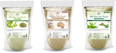 

3G Organic Bhringraj Aloe Vera Multani Mitti Anti Hair Fall Anti Dandruff Hair Pack(300 g)