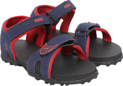 

Puma Boys & Girls Velcro Flats(Blue, Peacoat-ribbon red-black