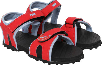

Puma Boys & Girls Velcro Flats(Red, High risk red-cerulean-aquifer