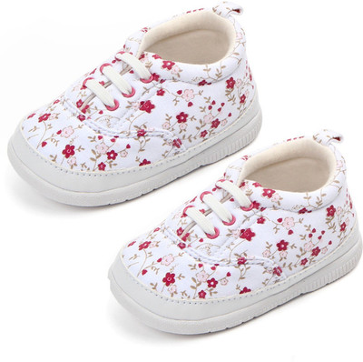 Kitty Boys & Girls Velcro Sneakers(White