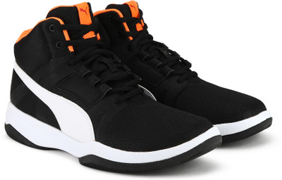 

Puma Boys & Girls Lace Basketball Shoes(Black, White