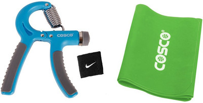 

Cosco Fitness Hand Grip Brace ( Pack of 1) with Exercise Band Light (Pack of 1) 1 Wrist Band Gym & Fitness Kit