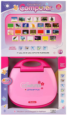 

Gaanu Educational Computer ABC and 123 Learning Kids Laptop with LED Display and Music(Pink)