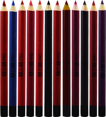 ads Eye & Lip Liner Pencil Pack of 12(Multicolor)