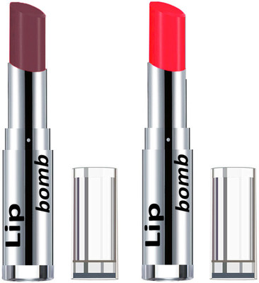 

Color Fever Light Weight New And High Quality Matte Indian Creamy Lipsticks (Pack Of 2 Pcs)03-28(Brown Dark, Neon Orange)