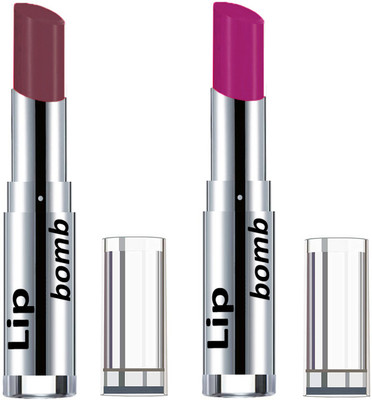 

Color Fever Light Weight New And High Quality Matte Indian Creamy Lipsticks (Pack Of 2 Pcs)03-16(Brown Dark, Purple)