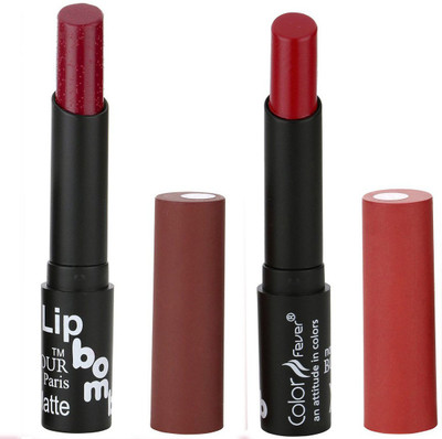 

Bonjour Paris Indian Lip Color Sensation Ultimate Soft Matte Lipsticks A2(Plum, Dark Rose)
