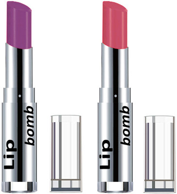 

Color Fever Light Weight New And High Quality Matte Indian Creamy Lipsticks (Pack Of 2 Pcs)02-09(Wine Shine, Peach)