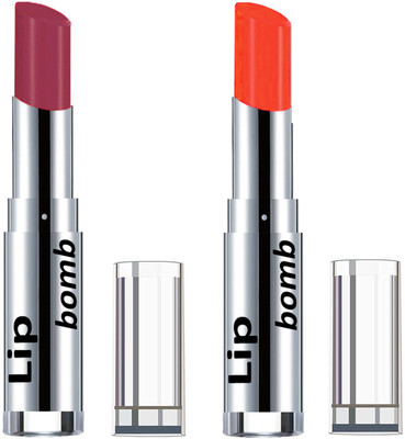

Color Fever Light Weight New And High Quality Matte Indian Creamy Lipsticks (Pack Of 2 Pcs)01-29(Maroon, Neon Orange)