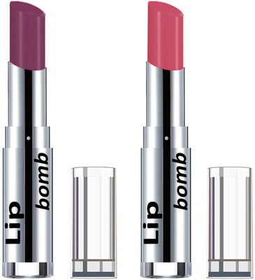 

Color Fever Light Weight New And High Quality Matte Indian Creamy Lipsticks (Pack Of 2 Pcs)04-09(Wine Shine, Peach)