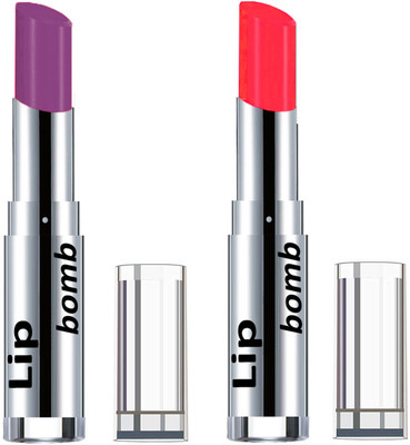 

Color Fever Light Weight New And High Quality Matte Indian Creamy Lipsticks (Pack Of 2 Pcs)02-30(Wine Shine, Neon Orange)