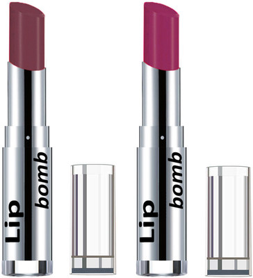 

Color Fever Light Weight New And High Quality Matte Indian Creamy Lipsticks (Pack Of 2 Pcs)03-12(Brown Dark, Purple)