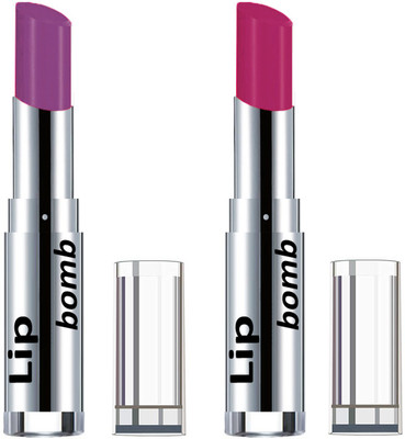 

Color Fever Light Weight New And High Quality Matte Indian Creamy Lipsticks (Pack Of 2 Pcs)02-20(Wine Shine, Plum)