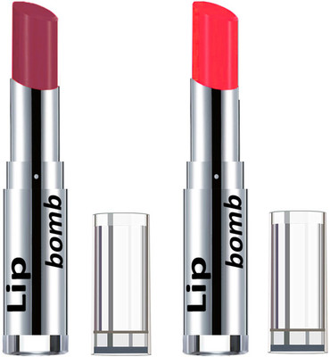 

Color Fever Light Weight New And High Quality Matte Indian Creamy Lipsticks (Pack Of 2 Pcs)01-30(Maroon, Neon Orange)