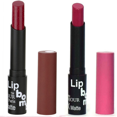 

Bonjour Paris Single Stock Application Color Sensational Creamy Matte With Sheya Butter 2 Pcs Lipsticks A15(Plum, Rose Blush)