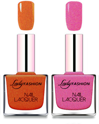 

Lady Fashion Cube Shaped Made In India Nail Polish Copper, Abricoat Rose(Pack of 2)