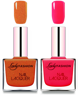 

Lady Fashion Cube Shaped Made In India Nail Polish Copper, Sweet Red(Pack of 2)