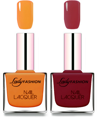 

Lady Fashion Cube Shaped Made In India Nail Polish Nude, Voilet(Pack of 2)