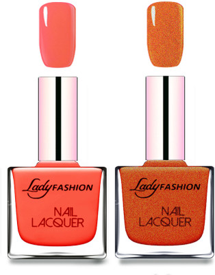 

Lady Fashion Cube Shaped Made In India Nail Polish Light Orange, Copper(Pack of 2)
