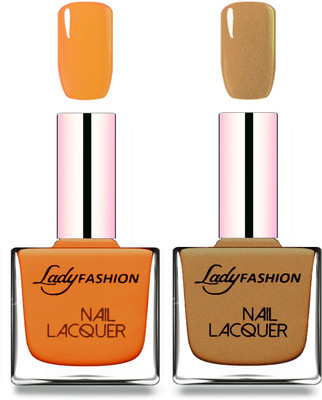 

Lady Fashion Cube Shaped Made In India Nail Polish Nude, Mettalic Brown(Pack of 2)
