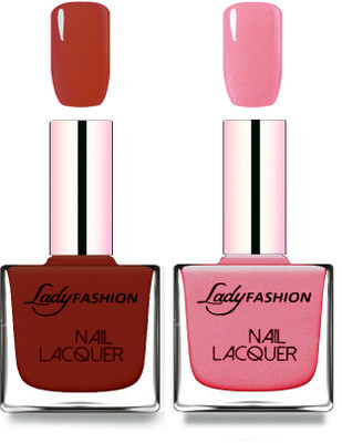 

Lady Fashion Cube Shaped Made In India Nail Polish Coffee, Silky Pink(Pack of 2)