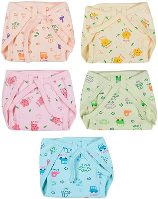 

Baby Shopiieee Baby Hosiery Cotton Cloth Nappies Pack of 5 (6-9 Months, Multicolor