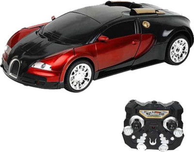 

Gripix Rechargeable Remote Control Transformer Robot racing Car (Multicolor) (Black)(Black And Red)