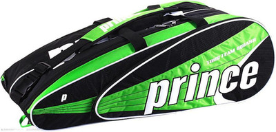

Prince Tour Team 12 Pack 6S007315 Squash Bag(Green, Kit Bag), Black;green