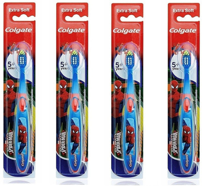 

Colgate kids spidermen brush Extra Soft Toothbrush(Pack of 4)