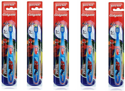 

Colgate kids spidermen brush Extra Soft Toothbrush(Pack of 5)
