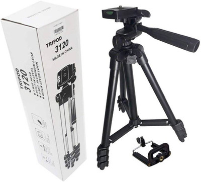 

ALONZO 3120 Tripod Long for DSLR Tripod(Black, Supports Up to 1500 g)