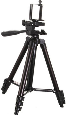 

ALONZO 3Way Head Adjustable Aluminum Extendable Camera-Tripod With Bag Tripod(Black, Supports Up to 1500 g)