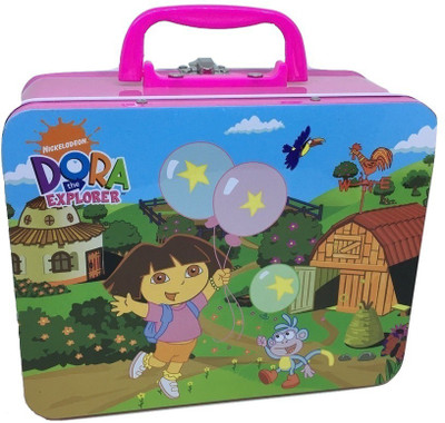 

Nelinho Dora the Explorer - Metal Tin Box New Gifts Toys Make Up, Jewellery, Kids Crayons Vanity Box(Pink)